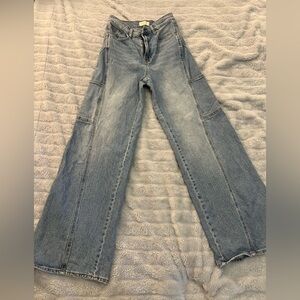 PacSun Blue Flare Wide Leg Jeans